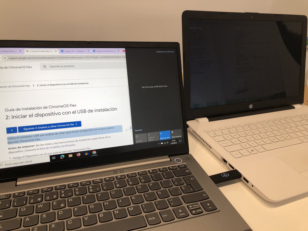 profferran's tweet image. Posant en pràctica aprenentatges de la #Collaclic2024 en 0’… Portàtil “vell” a Chromebook 👌🏻🔝 @GEGSpain #ChromeOSFlex