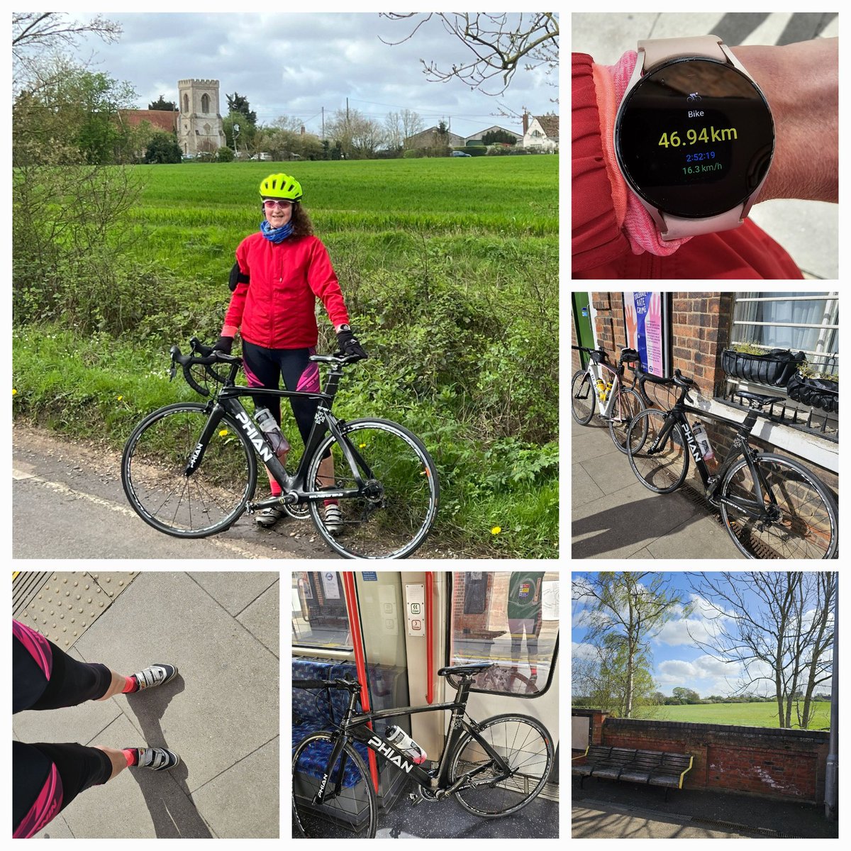 Training for the @RideLondon continues despite the storm A slow 3hrs not helped by strong winds & only managed to fall off once (cleats 😅😜) I managed 30miles before bailing out at Epping I'm riding for @ParkinsonsUK find out more 👇 2024fordridelondon.enthuse.com/pf/victoriahil…