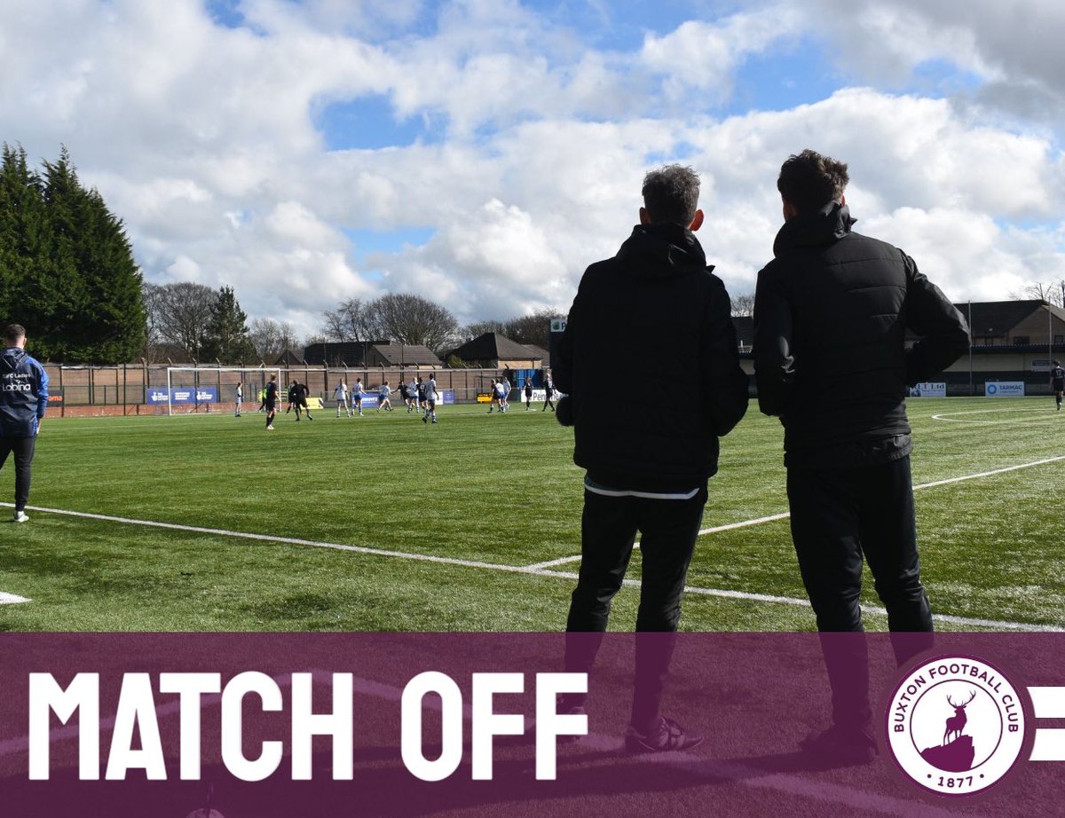 ⛔️ Today’s match at Ashbourne has been called off. 

The team will train instead this afternoon. 💪🏼

#UpTheBucks | #TeamBuxton