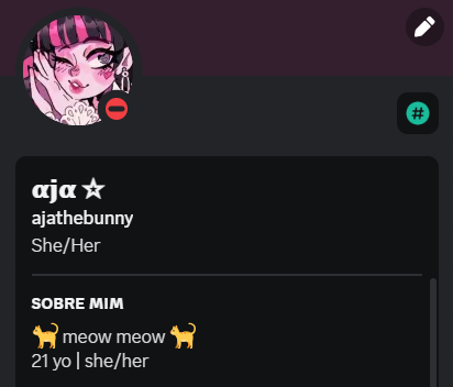 Amiguxos já que o Voldemort do senado decidiu brigar com o careca segue meu discord para vcs me add lá :3 to pensando em criar um server pro povo br de hazbin