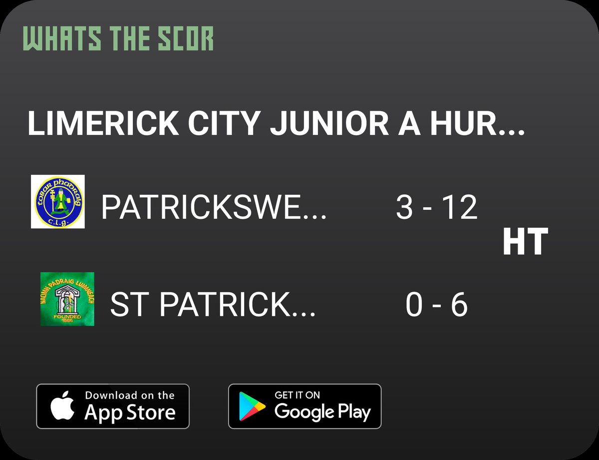 Get Live Score Updates straight to your phone, download Whats The Scor. Follow us on @WhatstheScor