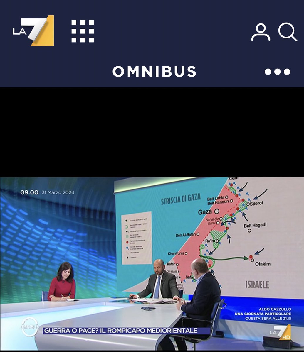 A @OmnibusLa7 con @roberto_arditti abbiamo discusso chi vuole la fine del conflitto in #MedioOriente e la sua espansione e chi no. Puntata da rivedere 👇 la7.it/omnibus/rivedi…