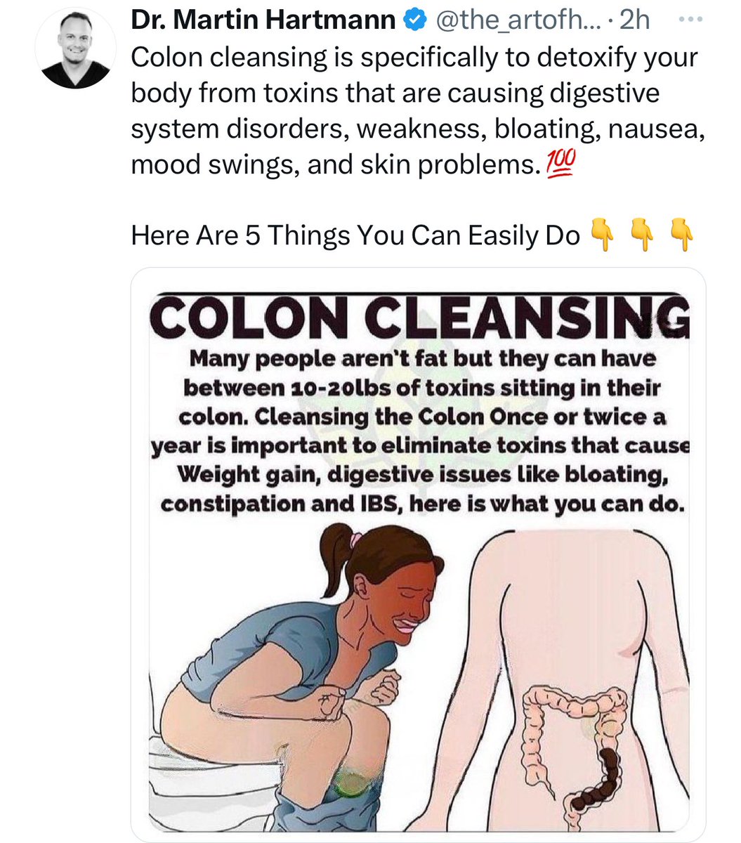 Colons do not need cleansing 🤦🏻‍♂️