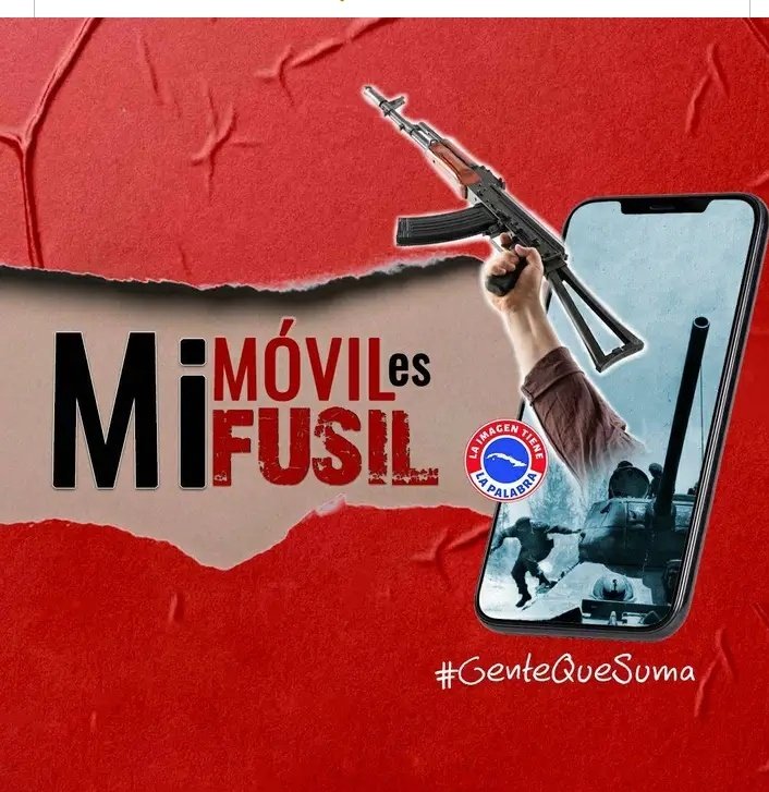 Si no estás convencido te lo digo yo. Mi móvil es mi fusil. Y el tuyo? RT #MiMovilEsPatria #DeZurdaTeam