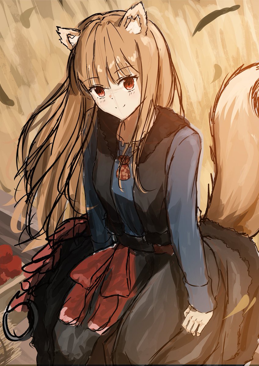 morebi_'s tweet photo. ラフ「狼と香辛料 ホロ」 https://t.co/ayJDpglqMu
