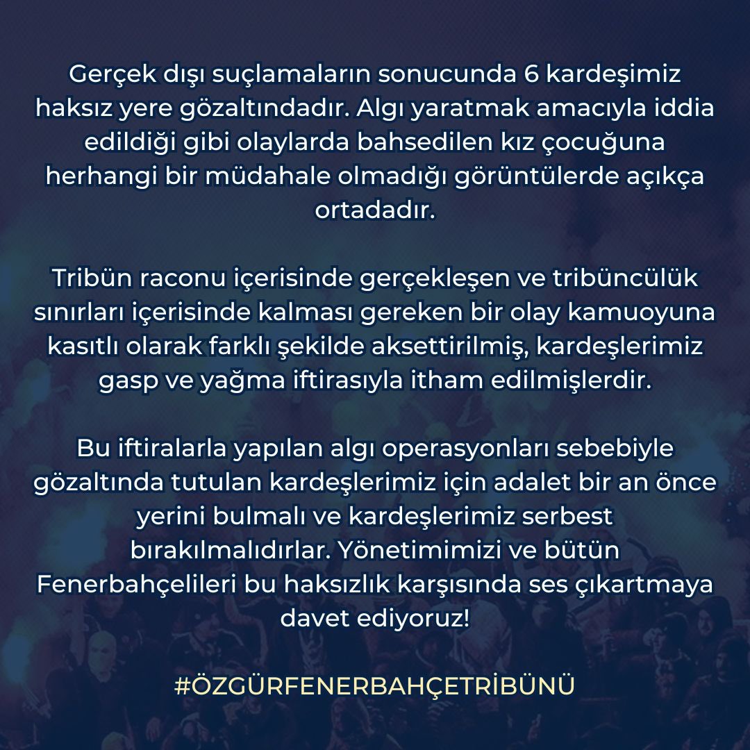 #ÖZGÜRFENERBAHÇETRİBÜNÜ