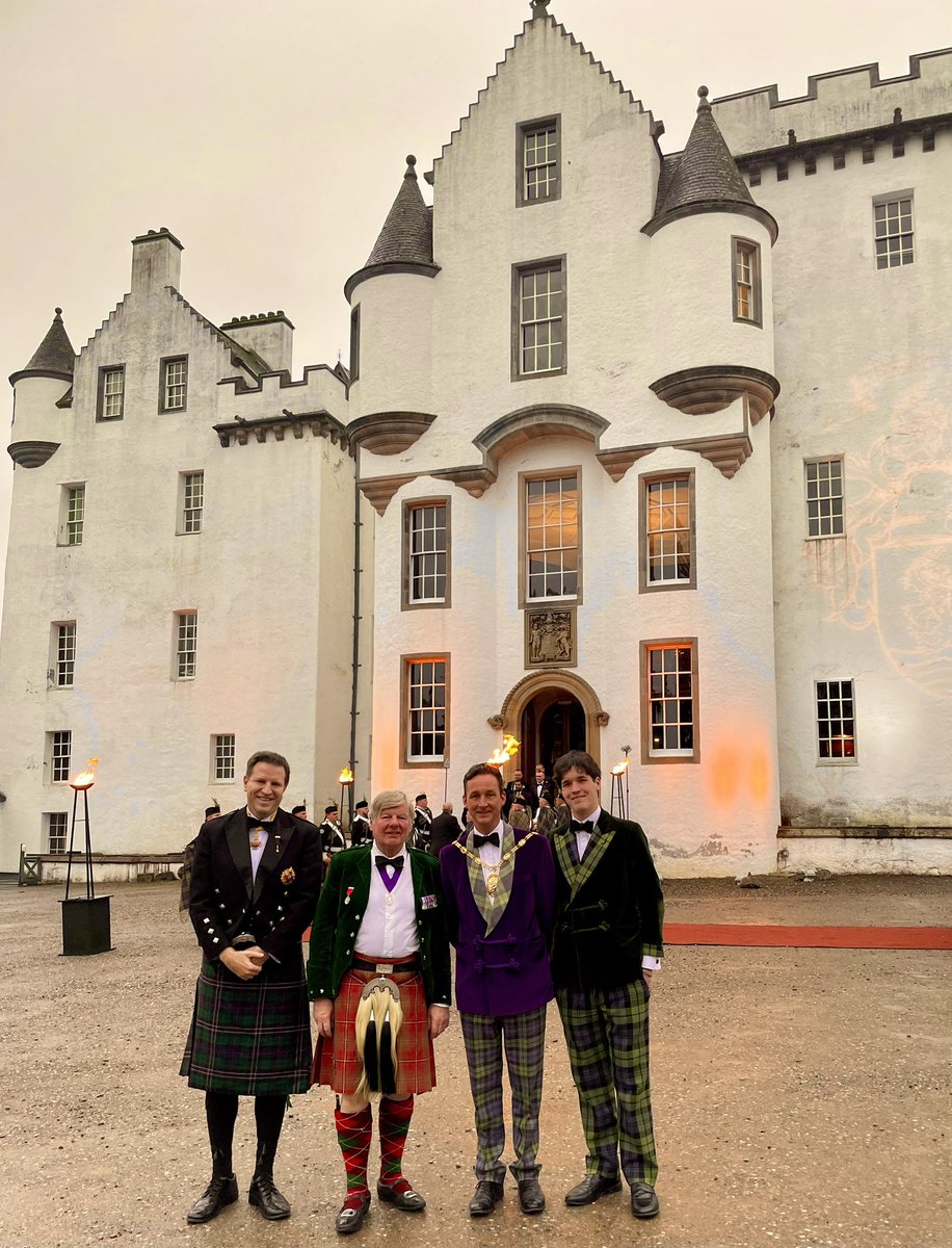 An honor to be welcomed to Blair Castle in Scotland by the Grand Master of The Keepers of the Quaich, His Grace the Duke of Argyll, the Marquess of Lorne, and the Earl of Erroll - with thanks to them, and the entire @ChivasNewsRoom / Pernod Ricard team @RoyalSalute