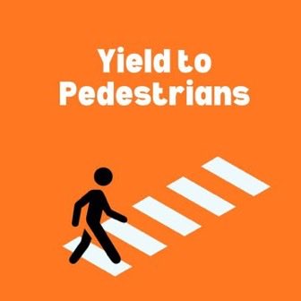 Keep an eye out for pedestrians and road conditions while driving.