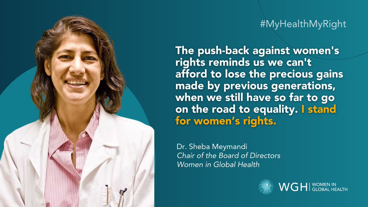 Women's health rights are human rights 📣 This #WorldHealthDay Dr. Sheba Meymandi reminds us that we can't afford to lose the progress made on gender equality and we have to push forward against the backlash on women's and girls' rights #MyHealthMyRight