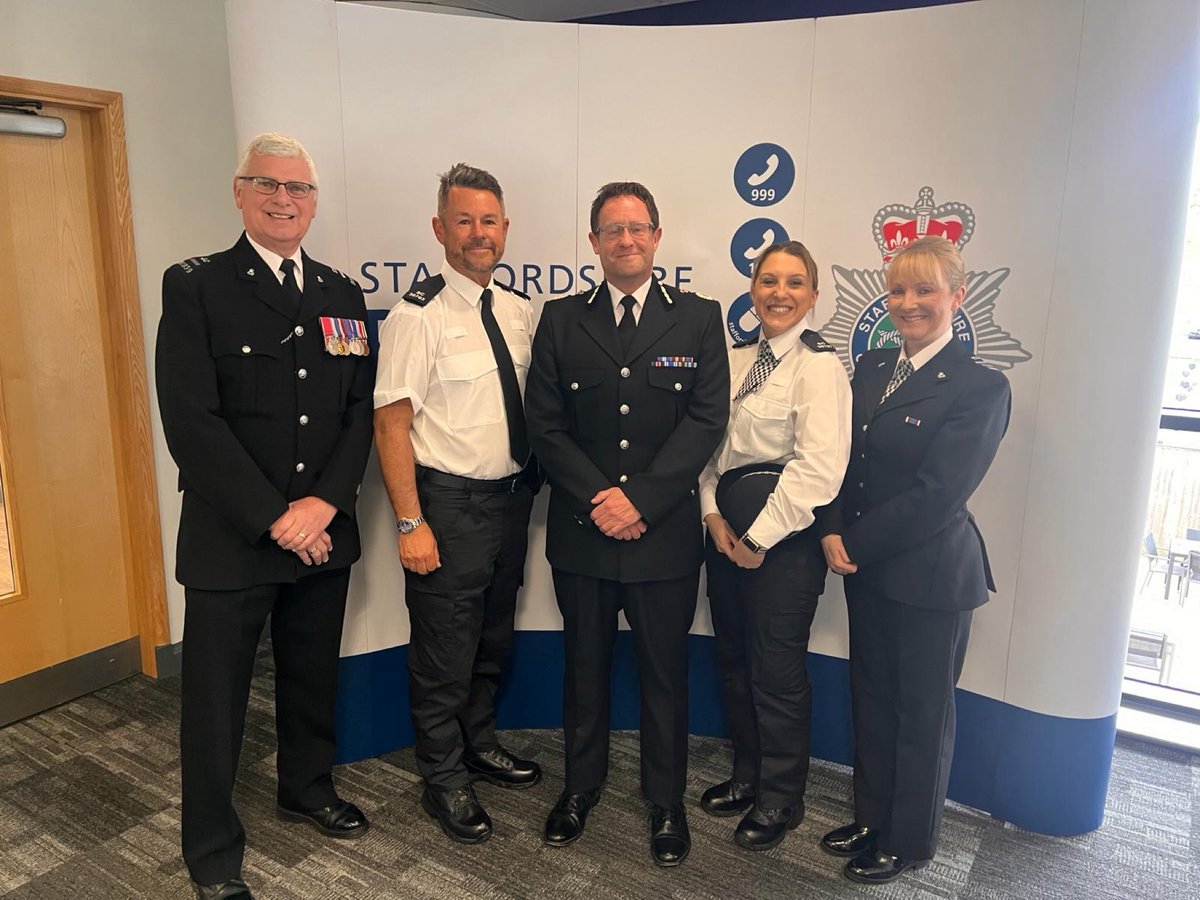 A big welcome to @CannockPolice SC’s HB and GW following the completion of their initial training with a celebration at HQ this afternoon alongside friends, family and @StaffsPoliceCC