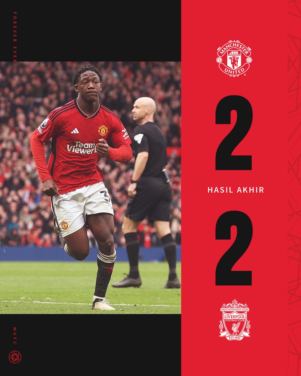 Berakhir sama kuat di Old Trafford. 🤝 

#MUFC || #MUNLIV