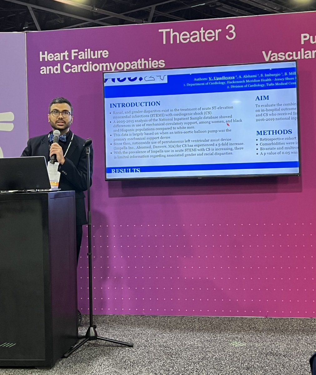 #blessed for the opportunity to engage in moderated discussion on gender disparities in STEMI-CS #ACC24 #accfit. Thank you @MSchoenfeld_MD & @NavinKapur4 for your guidance. @HMHNewJersey @AbbasFAlshami @HMHSchoolofMed @PalakRPatelDO @stevenimburgio