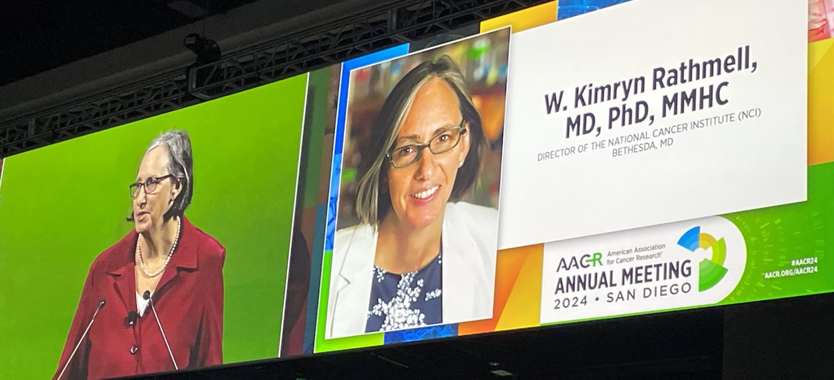Inspiring words from the @NCIDirector … encouraging young scientists! Be open to new ideas, think about the future, connect with new people… #AACR24 @AACR