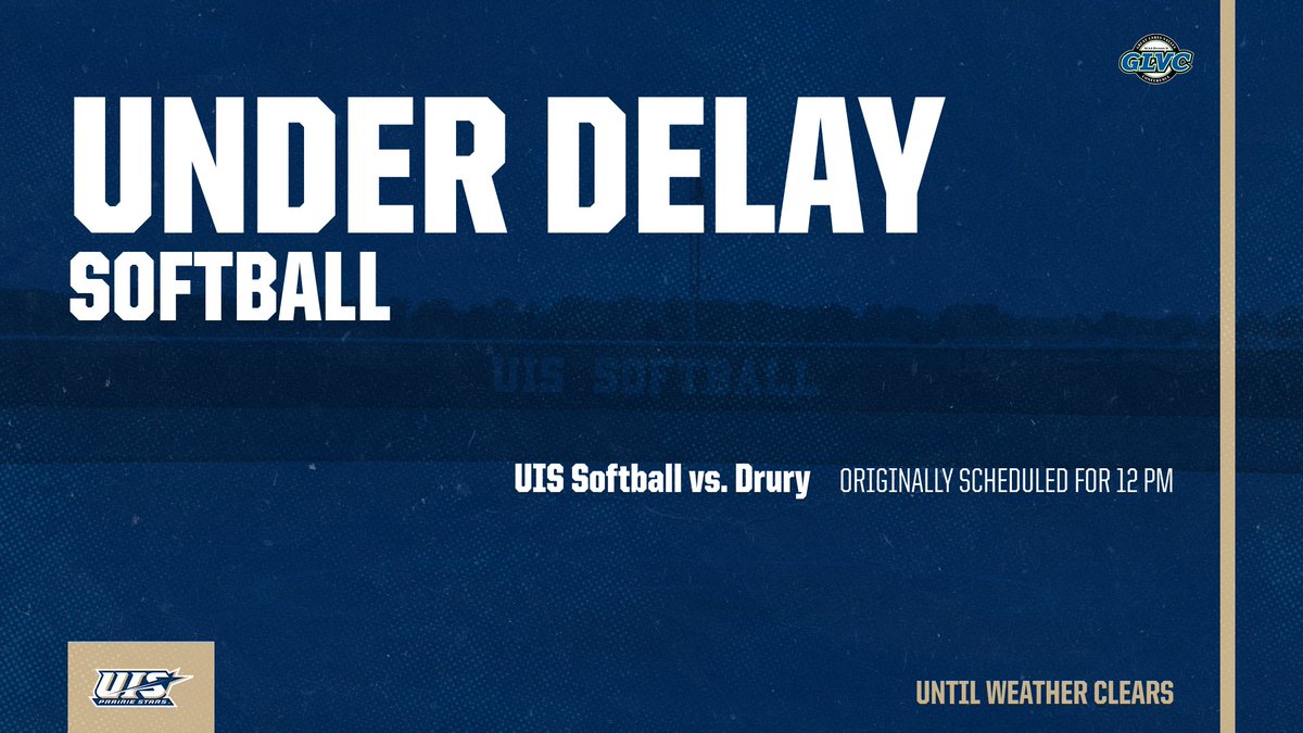 We are under delay at @UIS_Softball. Games will begin when the weather clears #WeAreStars