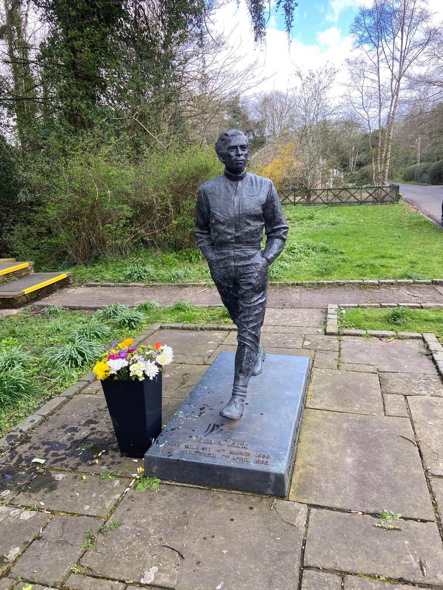 It’s not just in Chirnside that people were paying their respects today. In the village of Kilmany in Fife where Jim was born the great statue saw many people visiting.