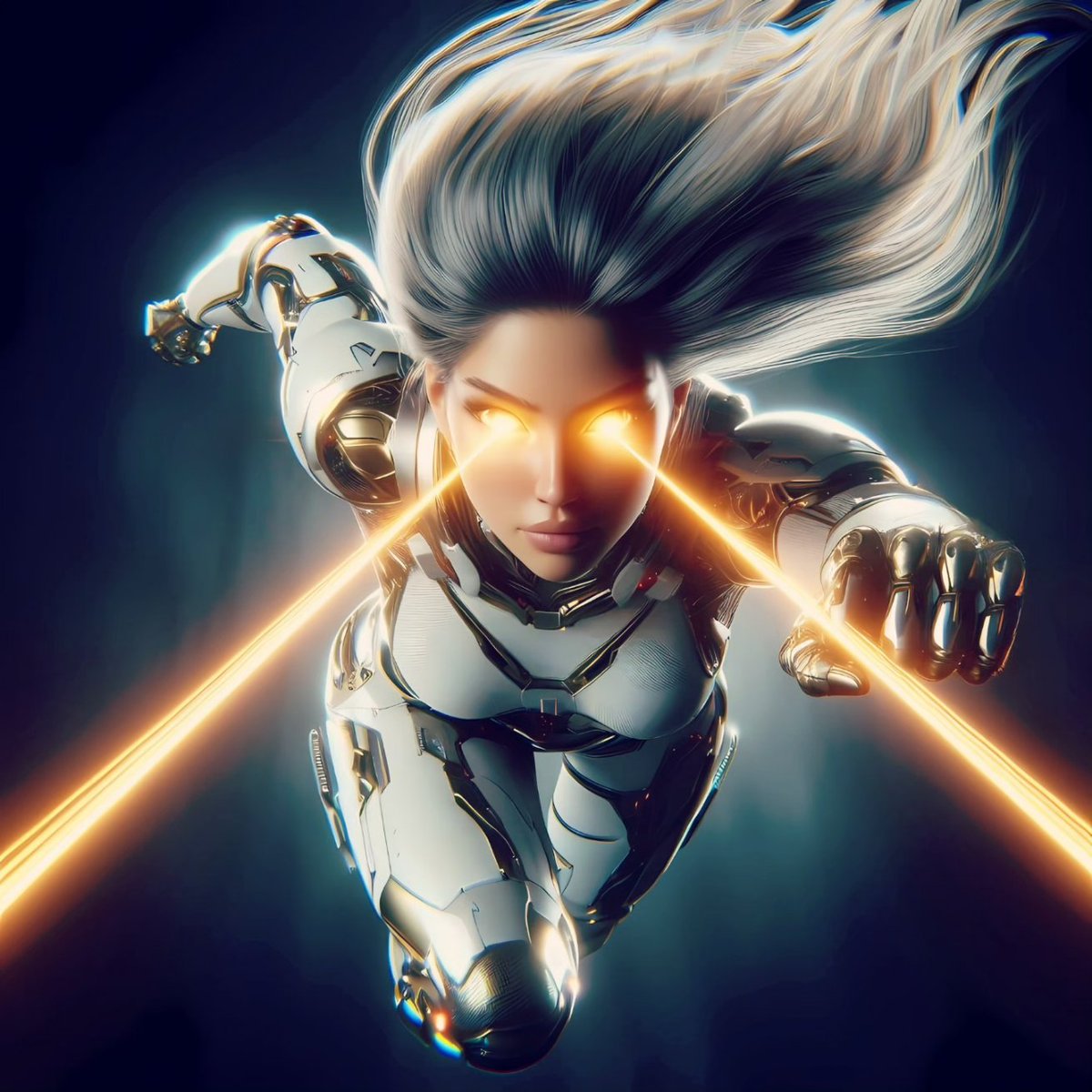 aiartad's tweet photo. 🔥⚔️ In a blaze of fury, she unleashes her wrath, eyes ablaze with the power of a thousand suns. Clad in high-tech armor, she's a force to be reckoned with. Who needs diplomacy when you have laser vision? 💥✨ #TechFury #UnleashThePower #AIart #AIgirl #AIグラビア #AIArtwork https://t.co/UJYYA58QNw