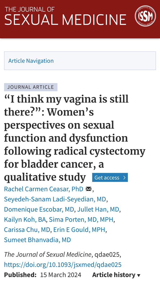 Sanam Ladi Seyedian (@sanamladi) on Twitter photo Women's sexual health after RC is often overlooked. Many wished for more guidance on self-pleasure and intimacy post-op. Physical and mental barriers can hinder sexual activity, leaving women feeling disappointed.
<a href="/USC_Urology/">USC Urology</a> <a href="/UCSFUrology/">UCSFUrology</a> <a href="/UroOnc/">Society of Urologic Oncology</a> <a href="/AmerUrological/">Amer. Urol. Assn.</a> Women's sexual health after RC is often overlooked. Many wished for more guidance on self-pleasure and intimacy post-op. Physical and mental barriers can hinder sexual activity, leaving women feeling disappointed.
<a href="/USC_Urology/">USC Urology</a> <a href="/UCSFUrology/">UCSFUrology</a> <a href="/UroOnc/">Society of Urologic Oncology</a> <a href="/AmerUrological/">Amer. Urol. Assn.</a>