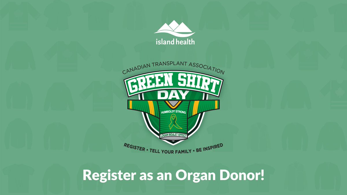 Almost 90% of Canadians say they support organ donation, but only 32% have actually registered as an organ donor. Though donation rates have improved over the last ten years, there is more to be done. Learn about #GreenShirtDay at greenshirtday.ca