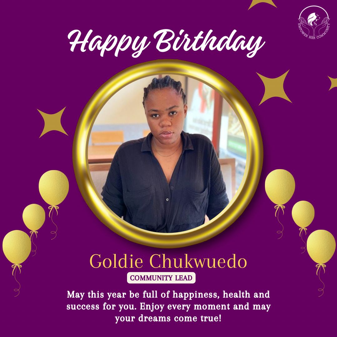 Happy Birthday to our super amazing community lead @Goldiechukwued 🥳🤗. Thank you for being such an amazing part of our community and for all you do😌. Keep being amazing our star girl 🫶💜. #ehc #HappyBirthday #communitylead