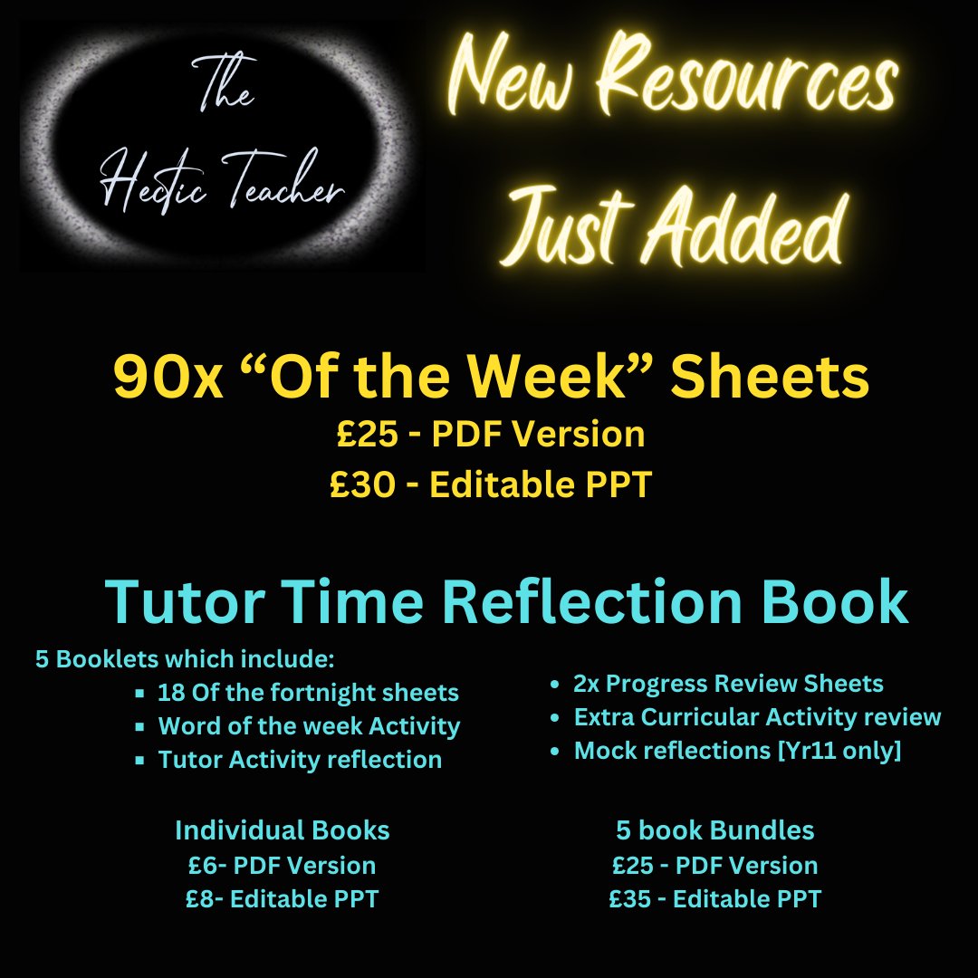 New Resources just added hectic-teacher.co.uk/resource-shop/…