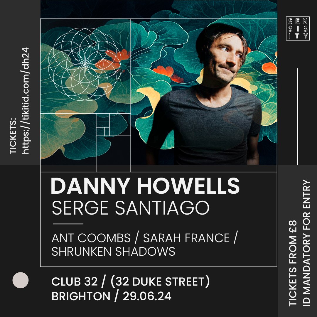 Can't wait to take Sensisity over to Brighton in June with @Danny_Howells and @SergeSantiago - dancing shoes a must for this one!