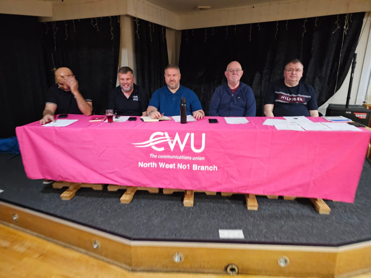 Very proud to have chaired our branch AGM today. Many thanks to Martin Walsh and Mole Mead for joining us. We had some great debate. Many thanks to all the members who attended #CWU @CWUnews @DaveWardGS