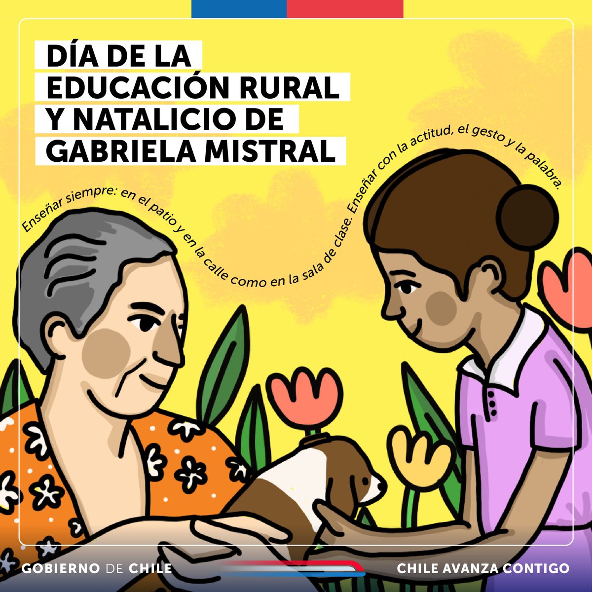 📚 El Plan de fortalecimiento de la educación rural Gabriela Mistral nos permite reforzar el aprendizaje de niñas, niños y adolescentes de todo el país y mantener vivo su legado ✨ En este Día de la Educación Rural y natalicio de la poeta, homenajeamos a todas las maestras y