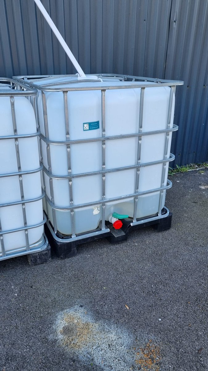 We installed these water tanks on Friday linked to an internal down pipe on the new #classiccollective #aohe HQ to collect nice, soft rainwater to wash customer cars, as predicted it pretty much stopped the rain, but this morning I can report it works ! #sustainablethinking