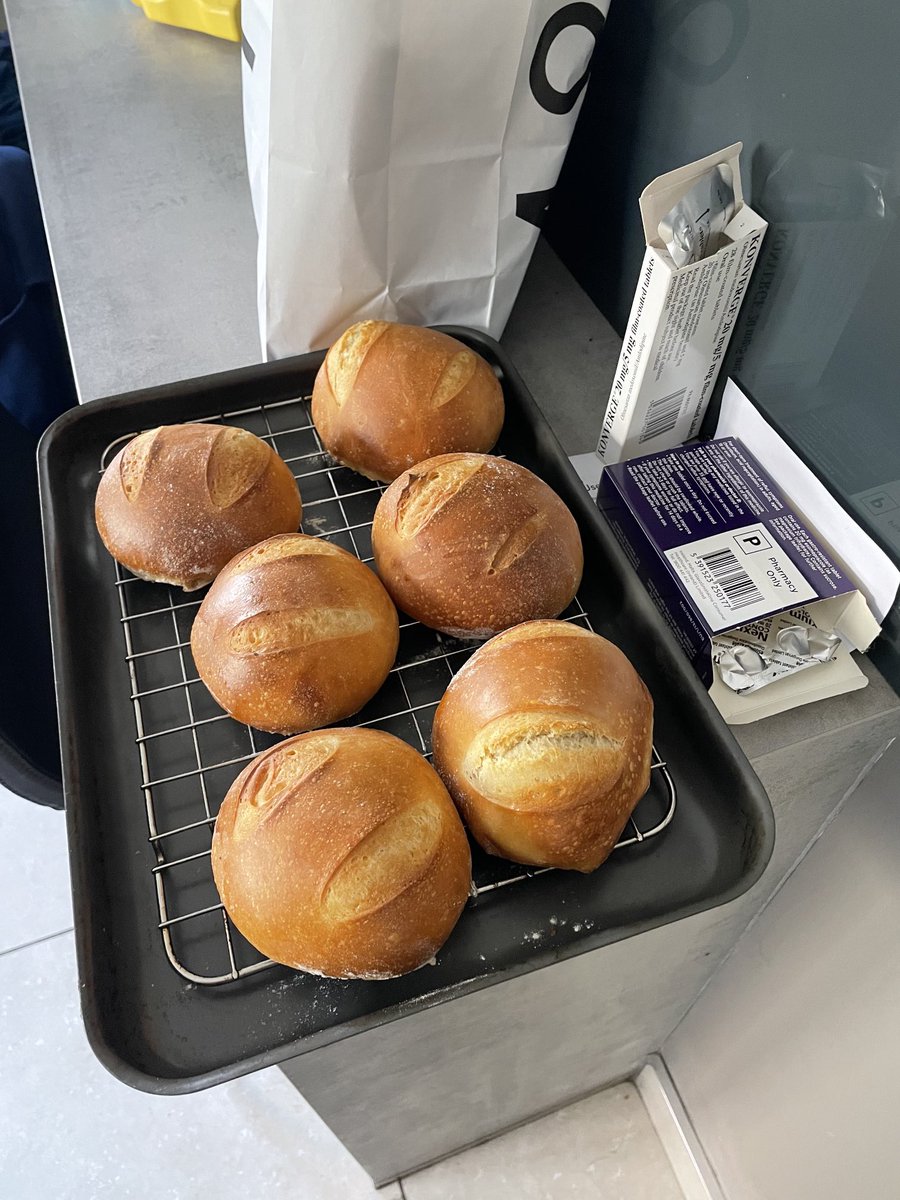 Rolls cooling. Is there anything nicer than the smell of fresh baked bread?