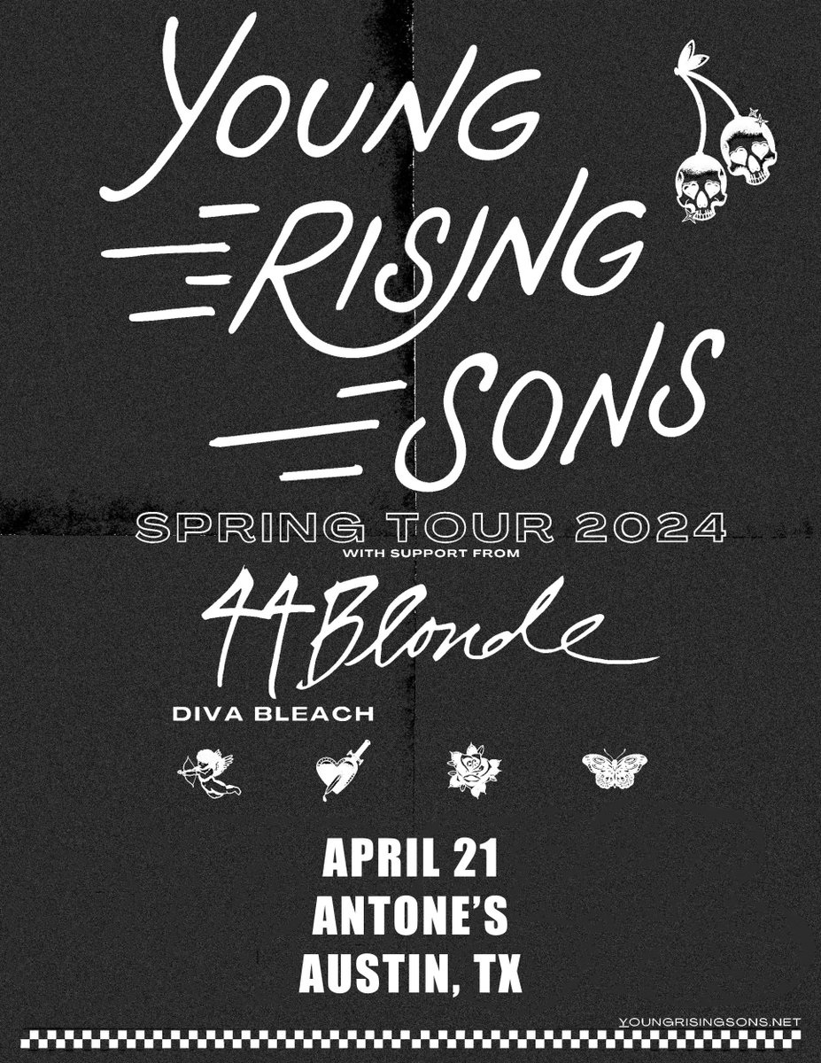 Young Rising Sons will be performing at Antone’s on April 21. With 44Blonde and Diva Bleach opening up the night. Tickets are still available in advance ➡️ buff.ly/3vhniKx