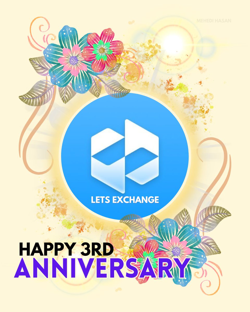 @letsexchange_io Happy 3rd Anniversary to the incredible Let's Exchange! 🎉 Three years of revolutionizing the crypto world, one trade at a time. Here's to countless more years of innovation, growth, and success! Let's keep the party going! ✨ #LetsExchangeTurns3 #LetsParty