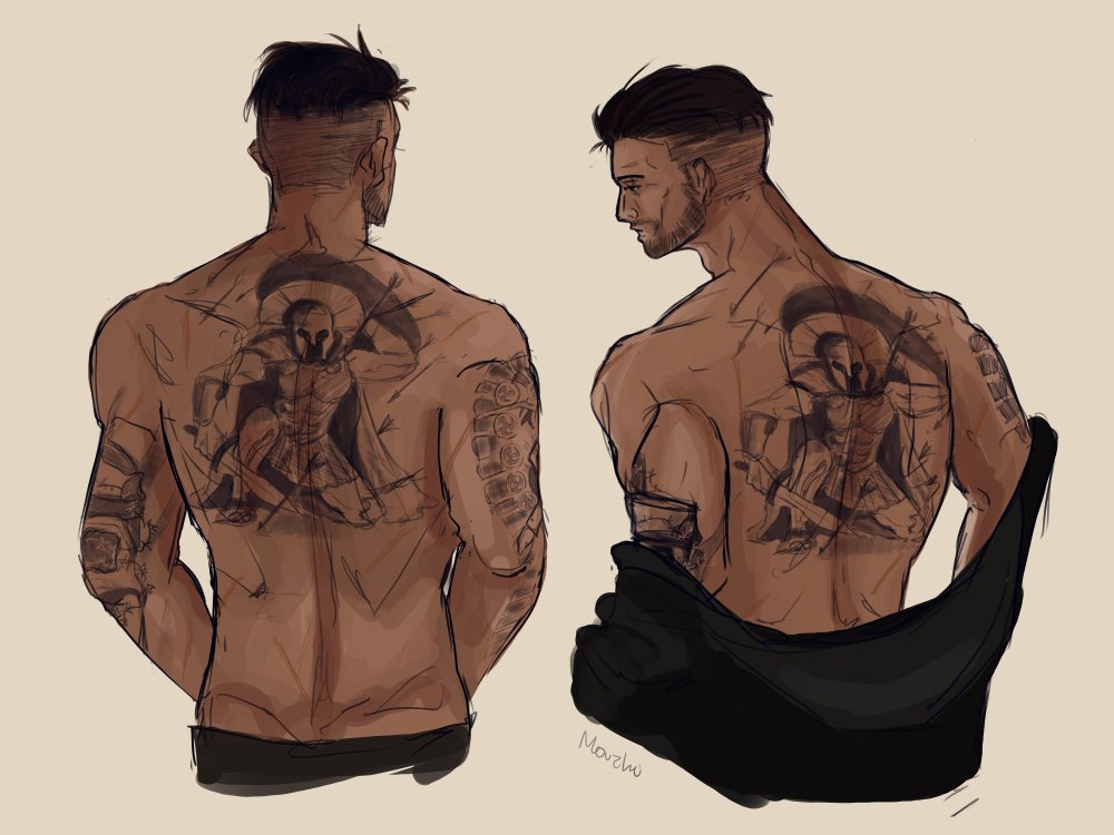 Pomysł się pojawił jak Grześ sobie zrobił ten tatuaż na plecach, a chęci do rysowania tego dopiero teraz XD
#5cityart