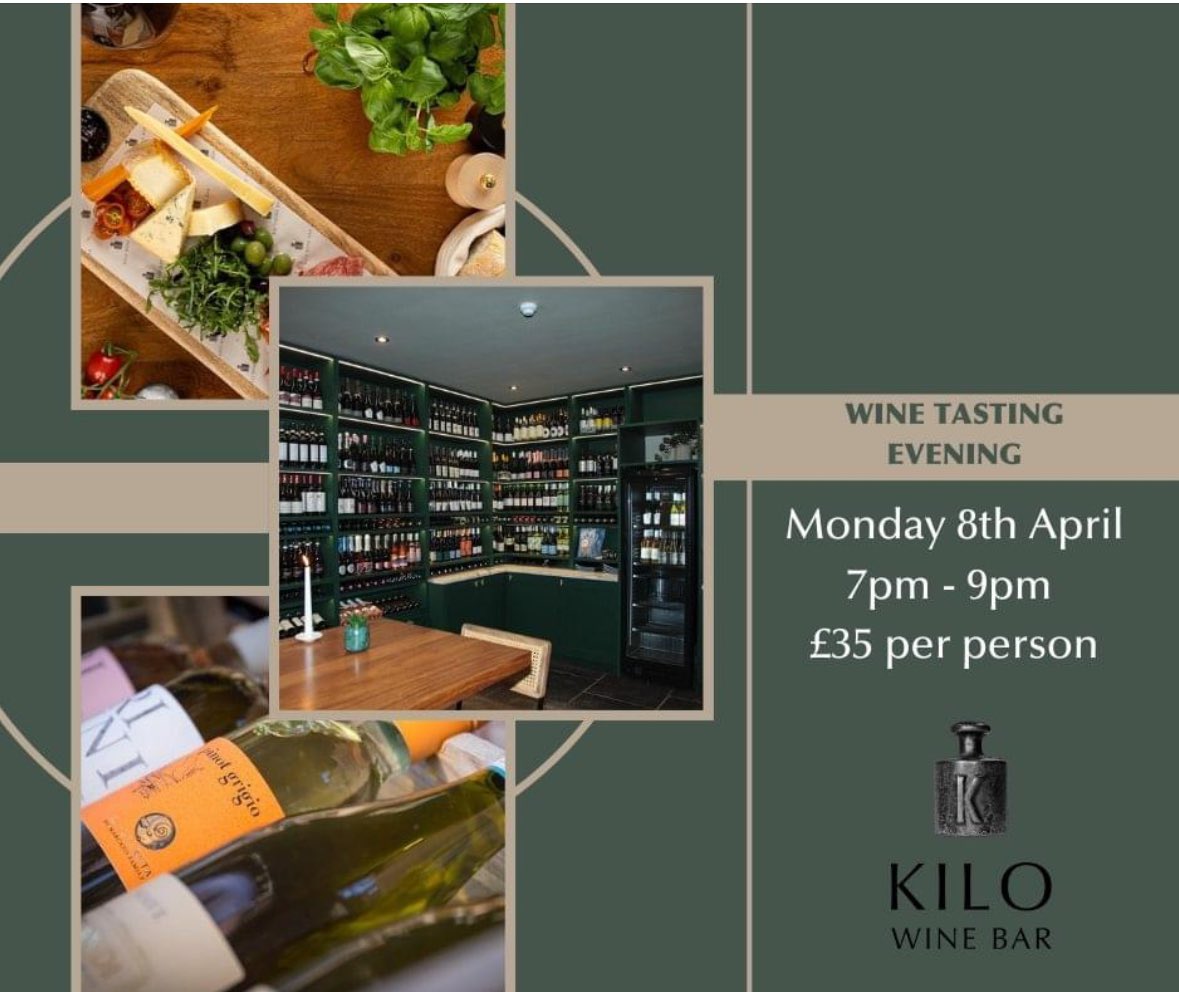 Did you see the information our very first wine tasting event? 🍇 Not to worry, here is all you need to know ↓
𝗪𝗶𝗻𝗲 𝗧𝗮𝘀𝘁𝗶𝗻𝗴 𝗘𝘃𝗲𝗻𝗶𝗻𝗴 🍷
🗓️ Monday 8th April
🕖 7pm - 9pm 
💷 £35 per person
Include charcuterie board
Call 01509977112 to book on