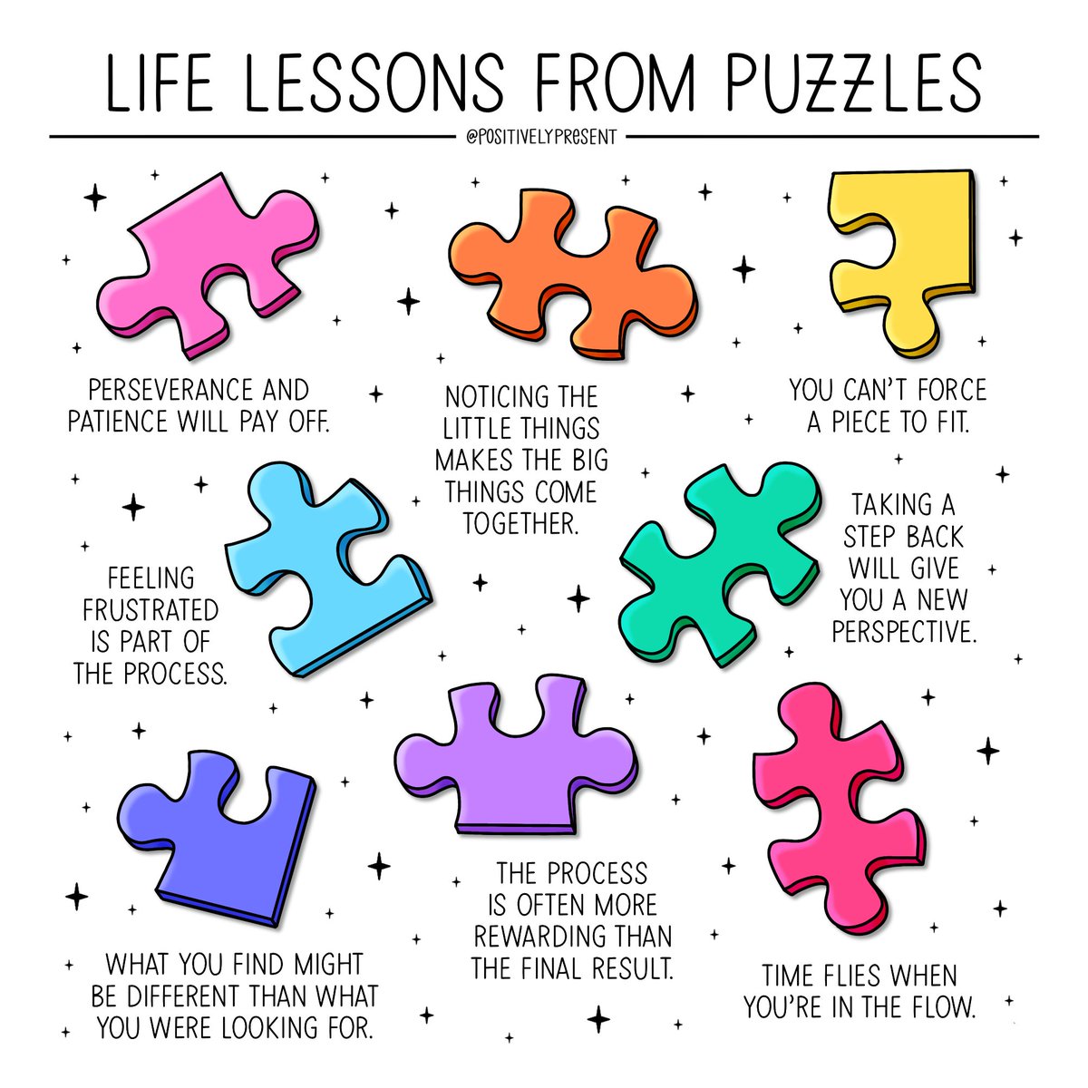 Been doing a lot of puzzles lately, and here are some things they’ve taught me! 🧩