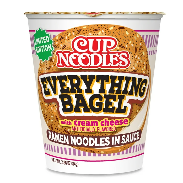 Nissin Cup Noodles Everything Bagel with Cream Cheese, [Limited Edition] available at Walmart ($1.18) bit.ly/4aHubUq #ad