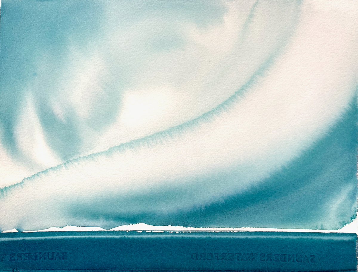 Storm Kathleen continues to pack a punch, pummelling us with brutal winds and sleet showers. This recent watercolour, completed recently during the calm between storms, seems (to me) to sum up the raw, elemental energy in the sky over the Minch.