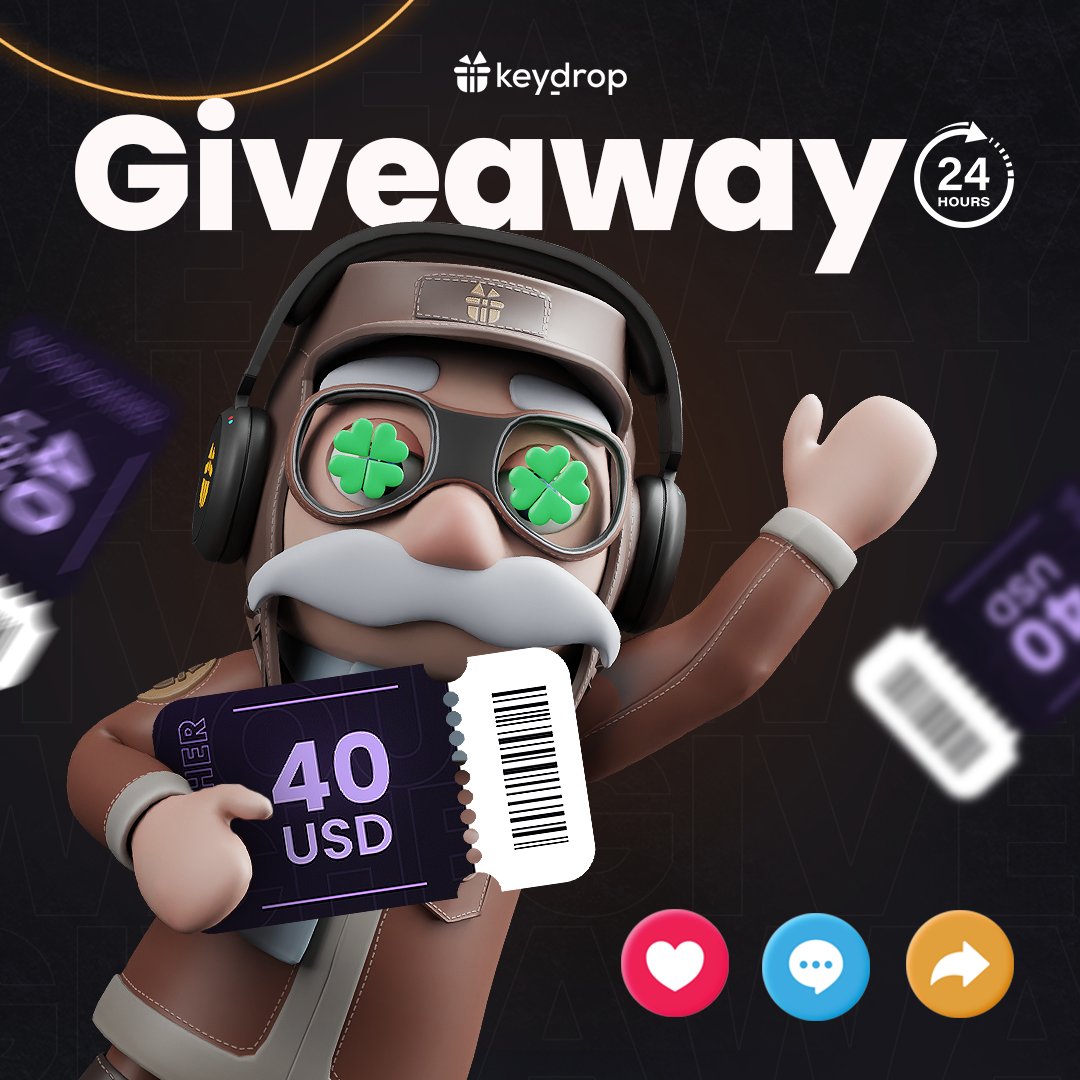 Win $40 VOUCHER in JUST 3 clicks! 🏆 👊 Just leave ❤️ under the post! 🤝 Follow us! 🔁 Retweet! ⏰ Wait 24 hours! #giveaways #signfree #freegiveaways #chance #cs2 #steam #case #giveaway #csgoskins #gaming #gamer #esport #keydrop #keydropcom