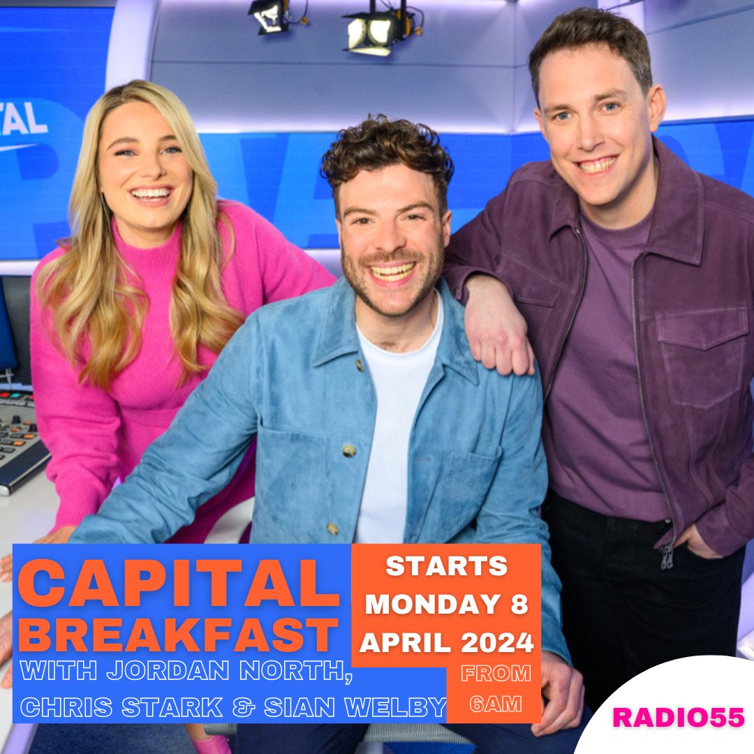 .@CapitalOfficial Breakfast with @jordannorth1, @Chris_Stark and @Sianwelby and @eBay_UK starts from 6am this morning.

#CapitalBreakfast #Capital #CapitalFM #JordanNorth #ChrisStark #SianWelby #Global #Radio #RadioNews #BreakfastShow #eBay #eBayUK