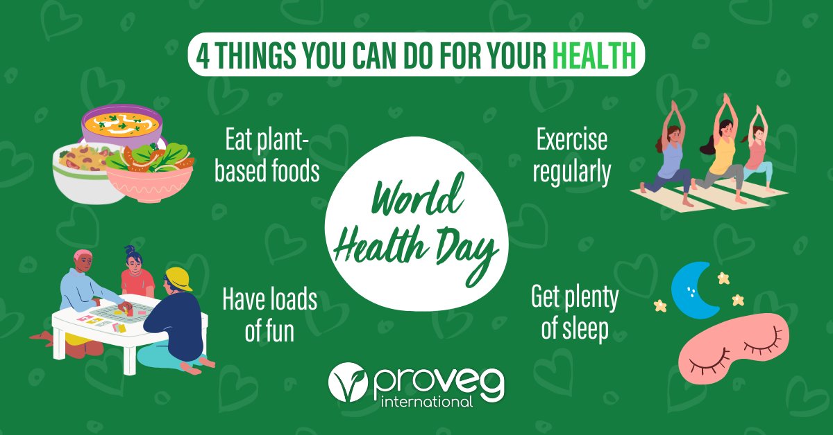 It's #WorldHealthDay, a moment for raising global health awareness, celebrated by the @WHO. A shift towards healthy, balanced #PlantBased diets is essential to tackle climate change and the global health crisis. For tips on how to stay healthy visit ➡️ hubs.ly/Q02s1rbc0