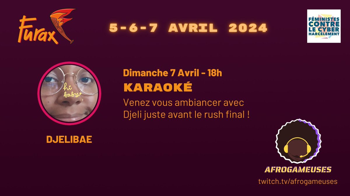 🔥 @DjeliBonbon termine le round avec une soirée #Karaoké 🔥
🎙️ #Furax, c'est aussi le bon moment pour pousser la chansonnette !
On vous attend sur la chaîne, pour admirer le vibrato de Djeli 😉👩🏾‍🎤  : buff.ly/43L11l0
❤️‍🔥 @onestFURAX × @VsCyberH