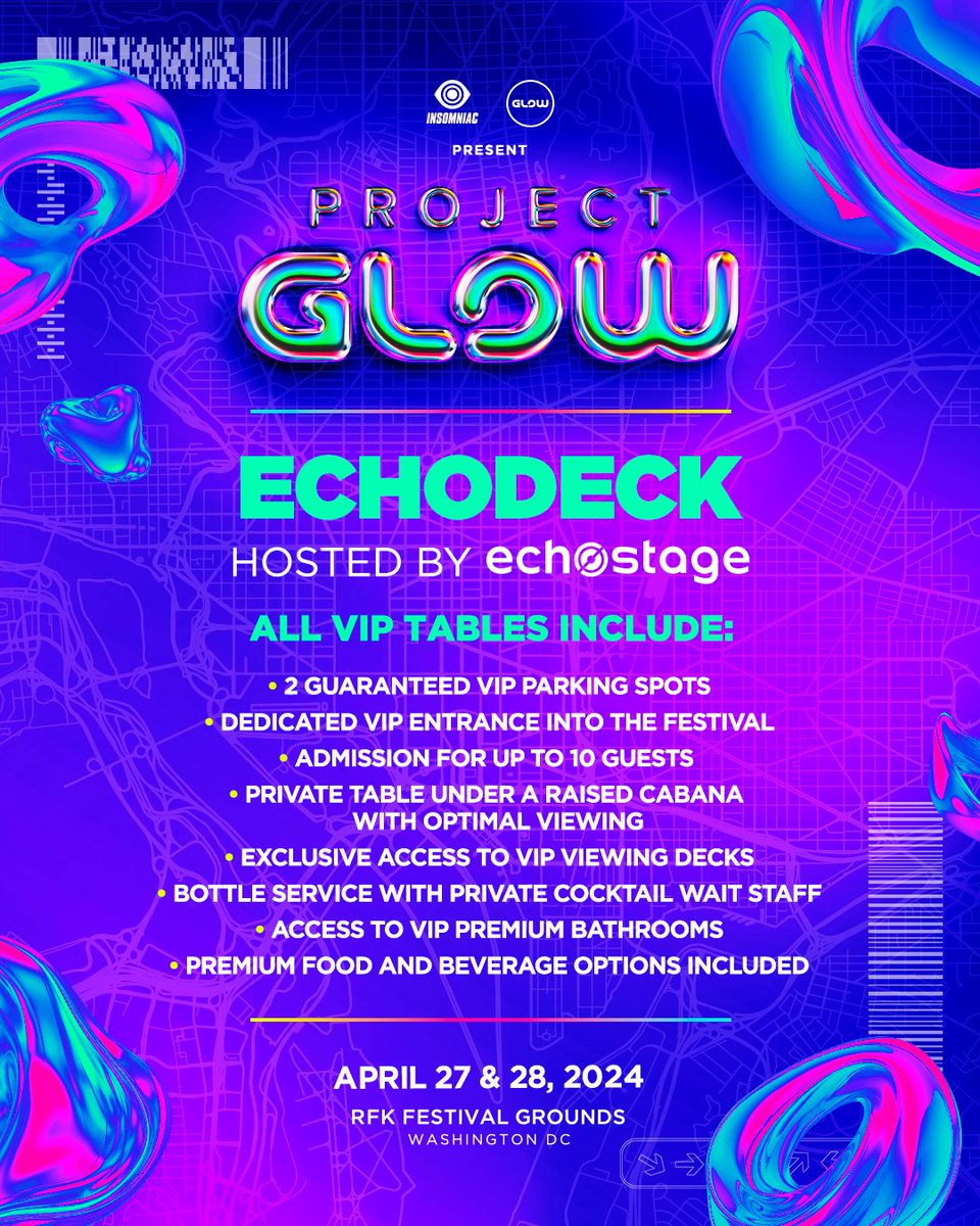 Tables are going quickly! Join us at our Echo Deck for a VIP Table Experience, presented by @echostage! 🤩🪩 Featuring immaculate sight lines, private bottle service, & more- there's something for everyone! For more info email tables@echostage.com. Must be 21+ to reserve. 🎇