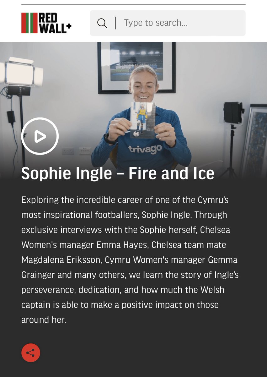 With the news of the incredible Sophie Ingle stepping down as @Cymru captain, why not have a watch of my documentary on her career?⚽️🏴󠁧󠁢󠁷󠁬󠁳󠁿 How lucky are we to have one of the best 🤝 📺 Watch it here for free: faw.cymru/redwallplus/vi…