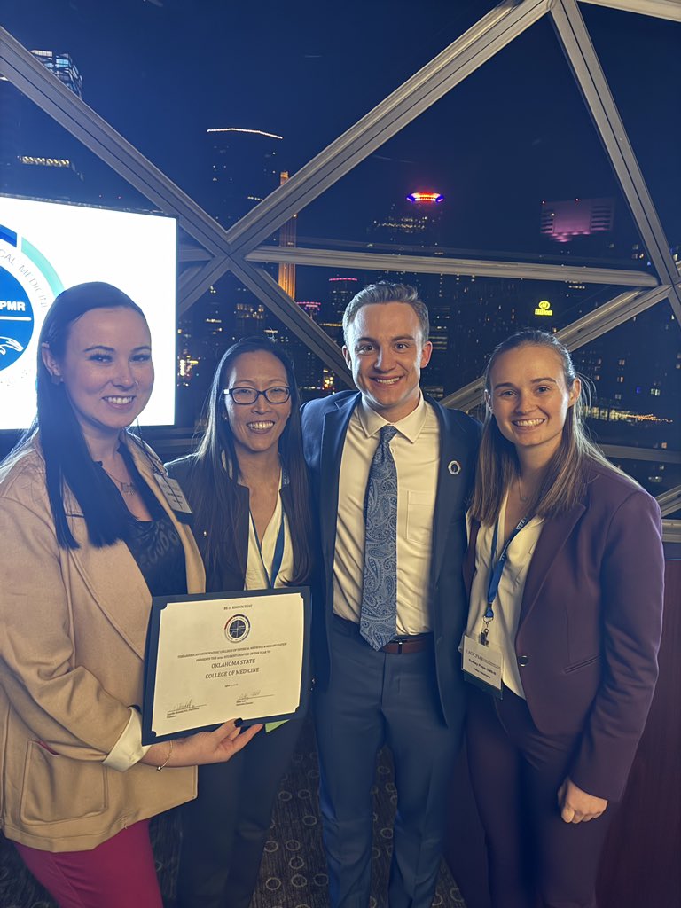 There were many highlights, but none bigger than accepting Student Chapter of the Year, awarded to our @OSUMedicine AOCPMR chapter. But don’t get it twisted… this is 100% @Vanessa_Ochoa_D’s award. She’s a rockstar & has taken our local chapter to new heights as President!!