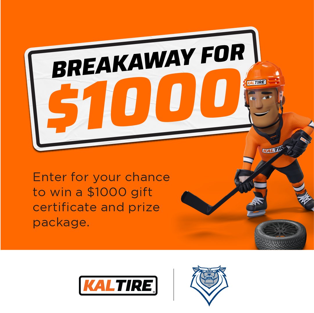 🏁 Get ready to ignite your enthusiasm! Join us for the Breakaway for $1,000 contest brought to you by @KalTire! Prepare yourself and enter through the link in our bio to seize your opportunity for triumph! Enter here -> kaltire.com/en/chl-event/ #itishowweroll @TheWHL