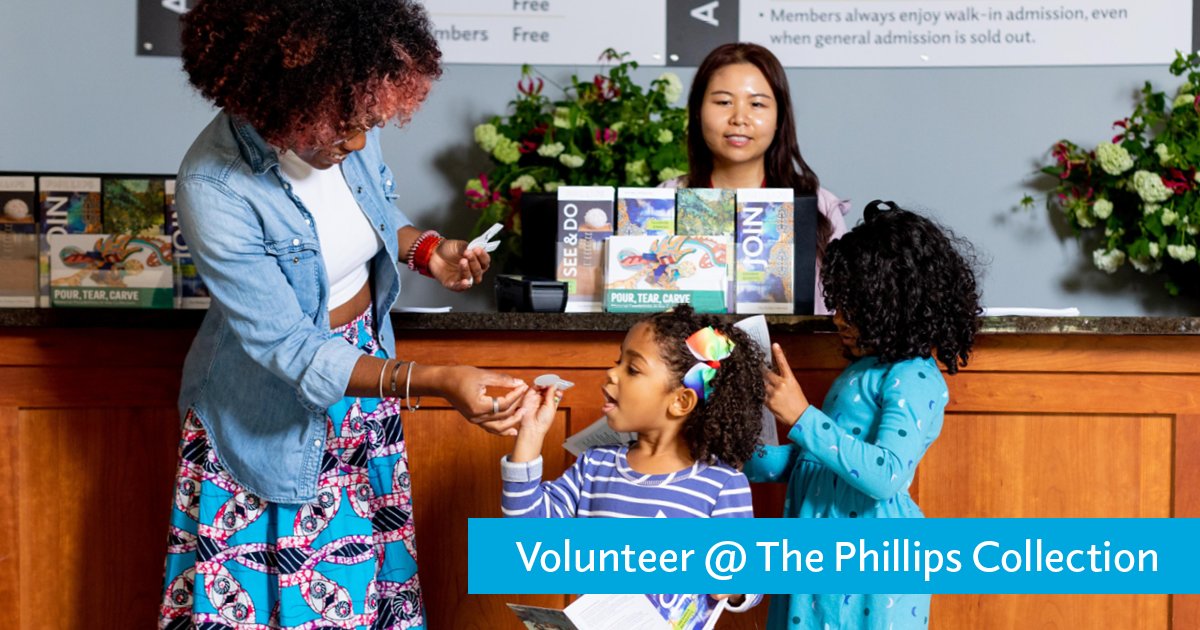 Visit us tomorrow for The Phillips Collection First Annual Volunteer Fair! Learn about all open volunteer experiences, take a short tour, enjoy a light lunch and meet all our current volunteers. Register ▶️ ow.ly/cQpf50R9Jgw 📸 Photo: Mariah Miranda Photography.