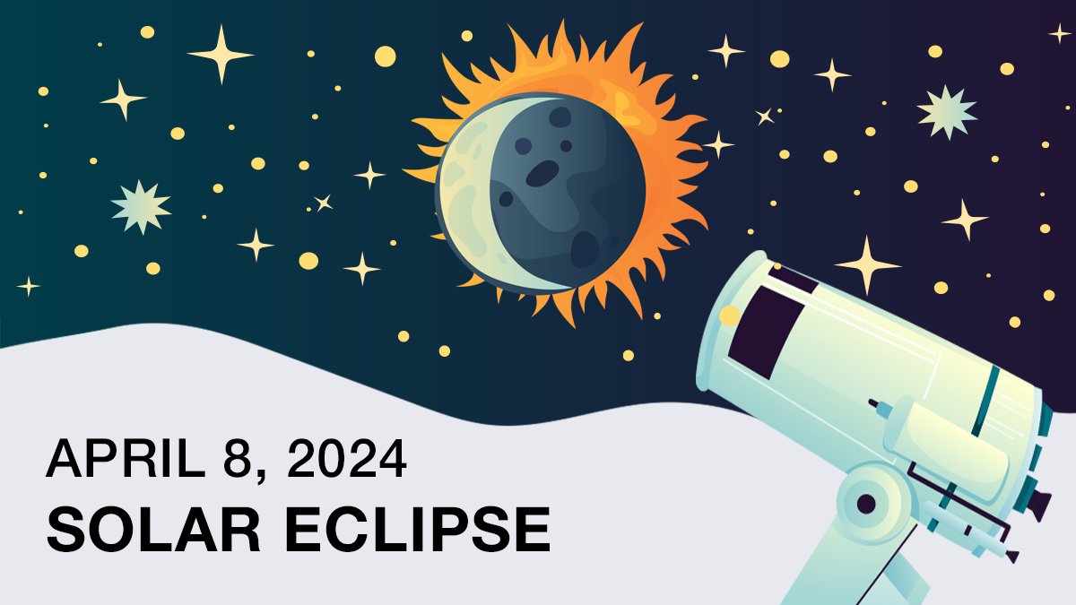 Stay safe during the solar eclipse. Do not look directly at the sun & always wear eclipse glasses or solar filters. Our schools will keep students inside unless they have proper eye protection and supervision. Educate your student on protecting their eyes if they'll be outside.🌗