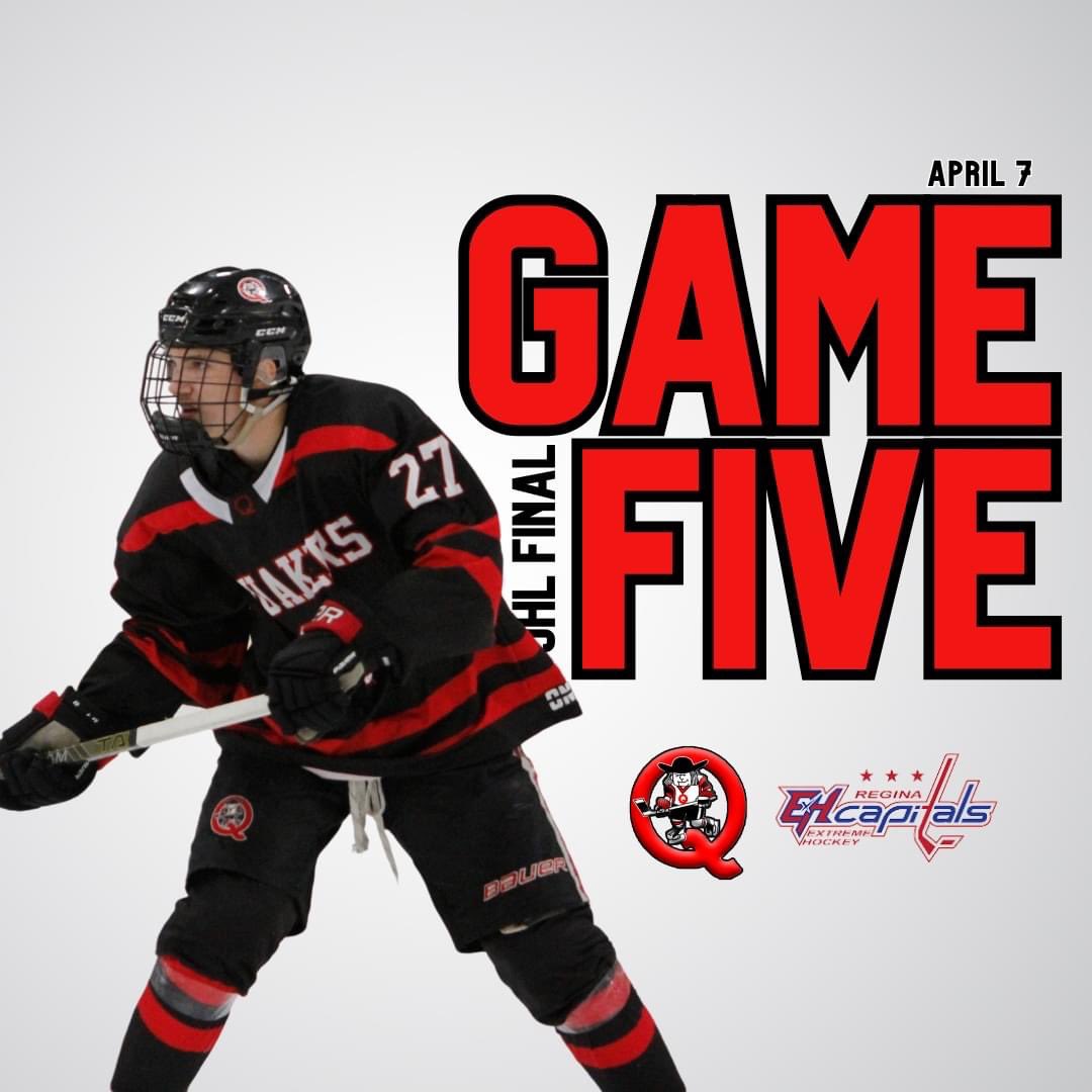GAME 5 🚨 ⏰ 8:00 PM 📍 Rod Hamm Arena 🆚 Regina Capitals #quakershockey