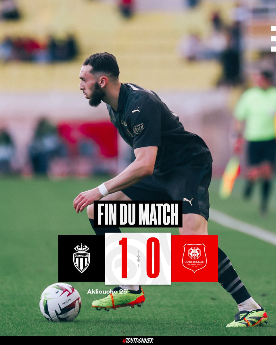 🏁 Le SRFC s'incline à Monaco. #ASMSRFC 1-0