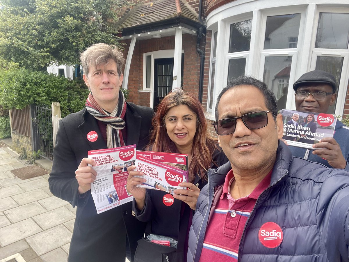 Super session with @LambethLabour in @AcreLaneLabour. Huge levels of support for @SadiqKhan, for me and for @LondonLabour. Thank you everyone for making it such fun today and special shout out for my super supportive husband Imrul for joining us!