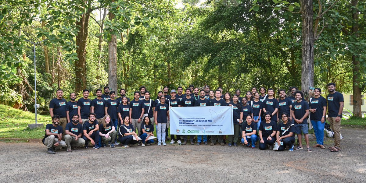 baluperoth's tweet photo. https://t.co/PUslU3kJv2 hosted a three-day workshop on Bat Taxonomy, Acoustics, and Biogeography. #batforbats, @PipatSS @NithinDivakar2 @paintedbat #kscste #kfri https://t.co/mIH7JHmUCw